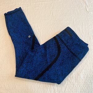 Lululemon on track leggings black/blue women 6